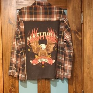Altar'd State Nashville Music City Long Sleeve Button Down Shirt